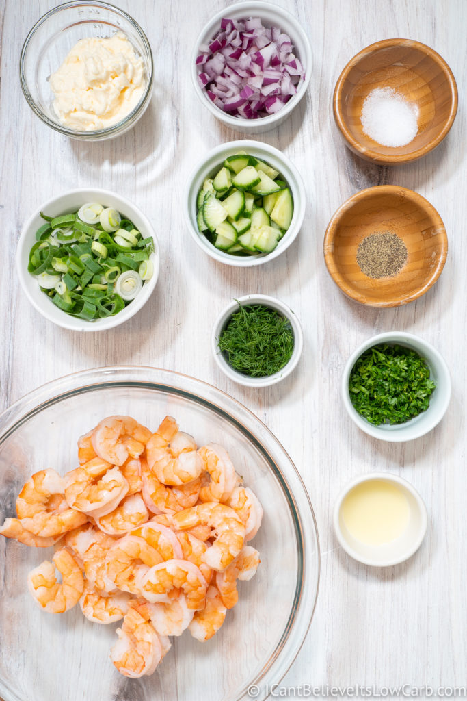 Shrimp Salad ingredients