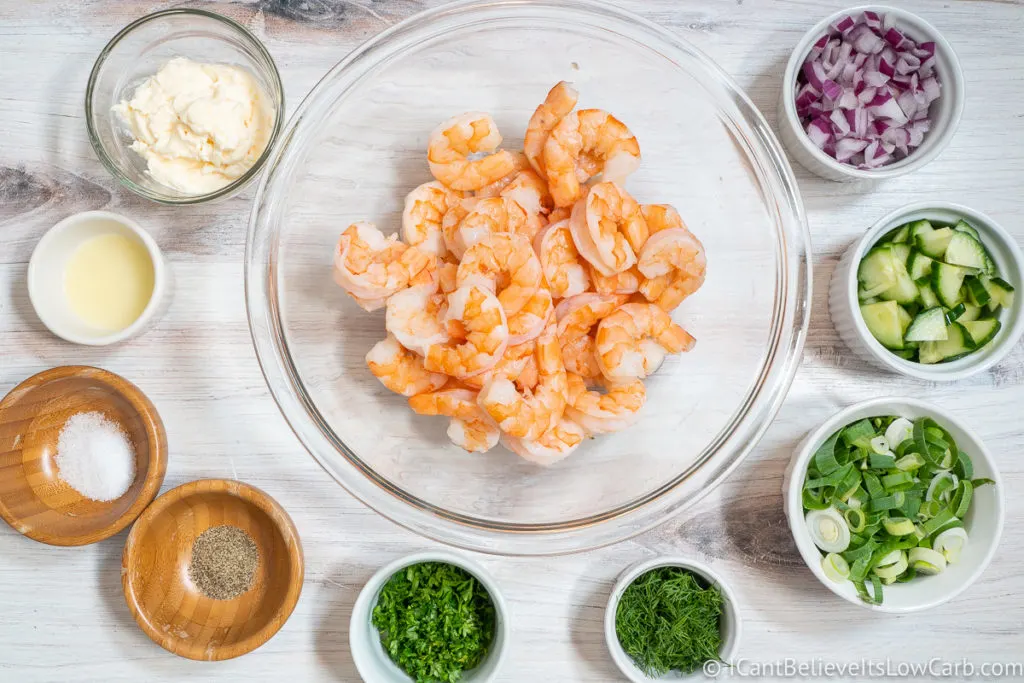 Ingredients for Shrimp Salad