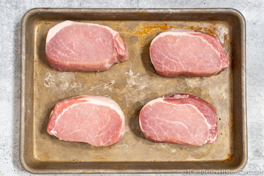 Pork Chops on a tray after drying