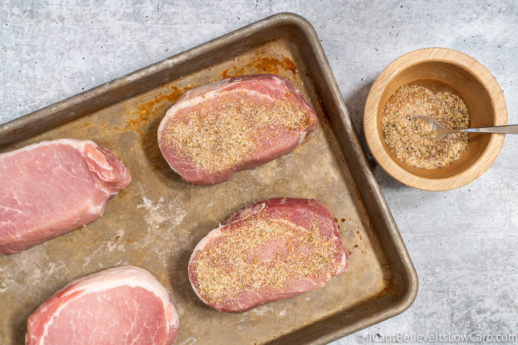 Seasoning Pork Chops before putting them in the oven