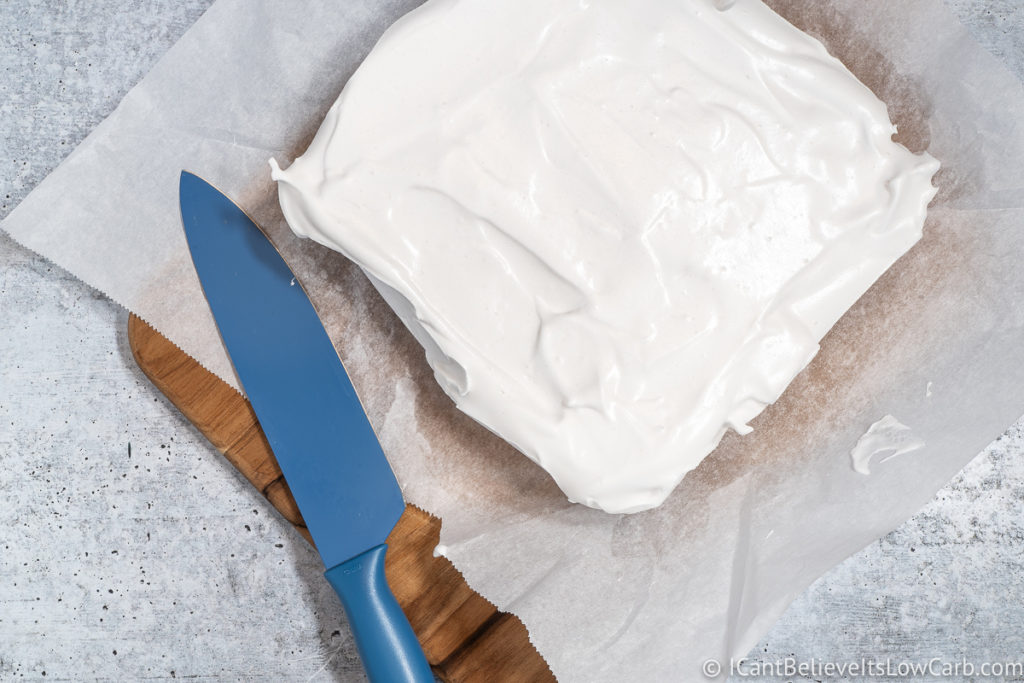 Sugar-Free Marshmallows before cutting