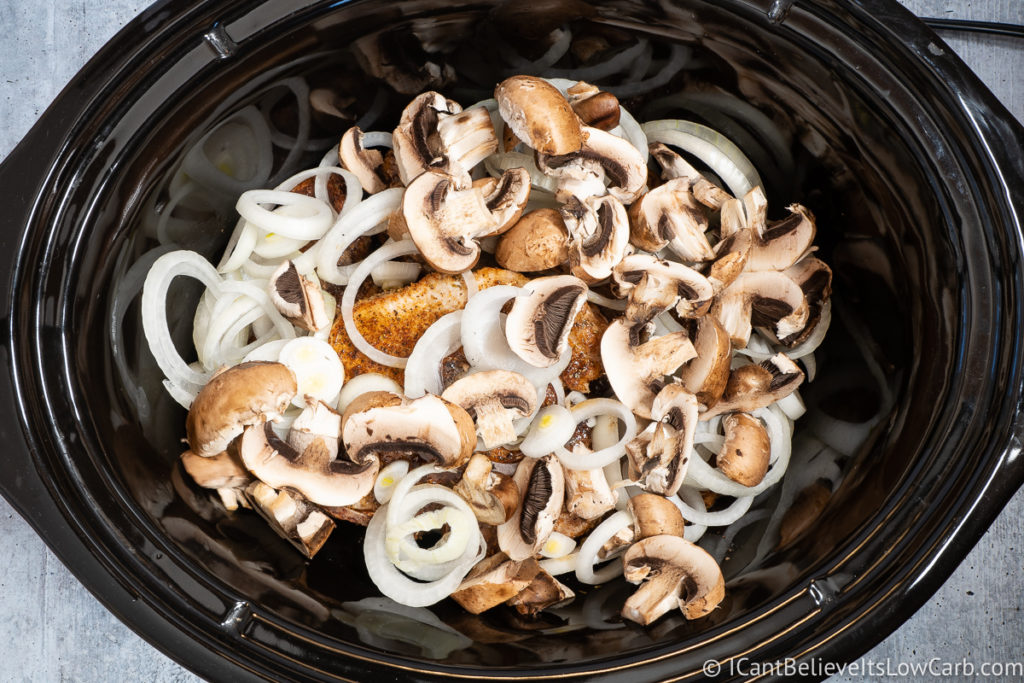Adding mushrooms to crock pot