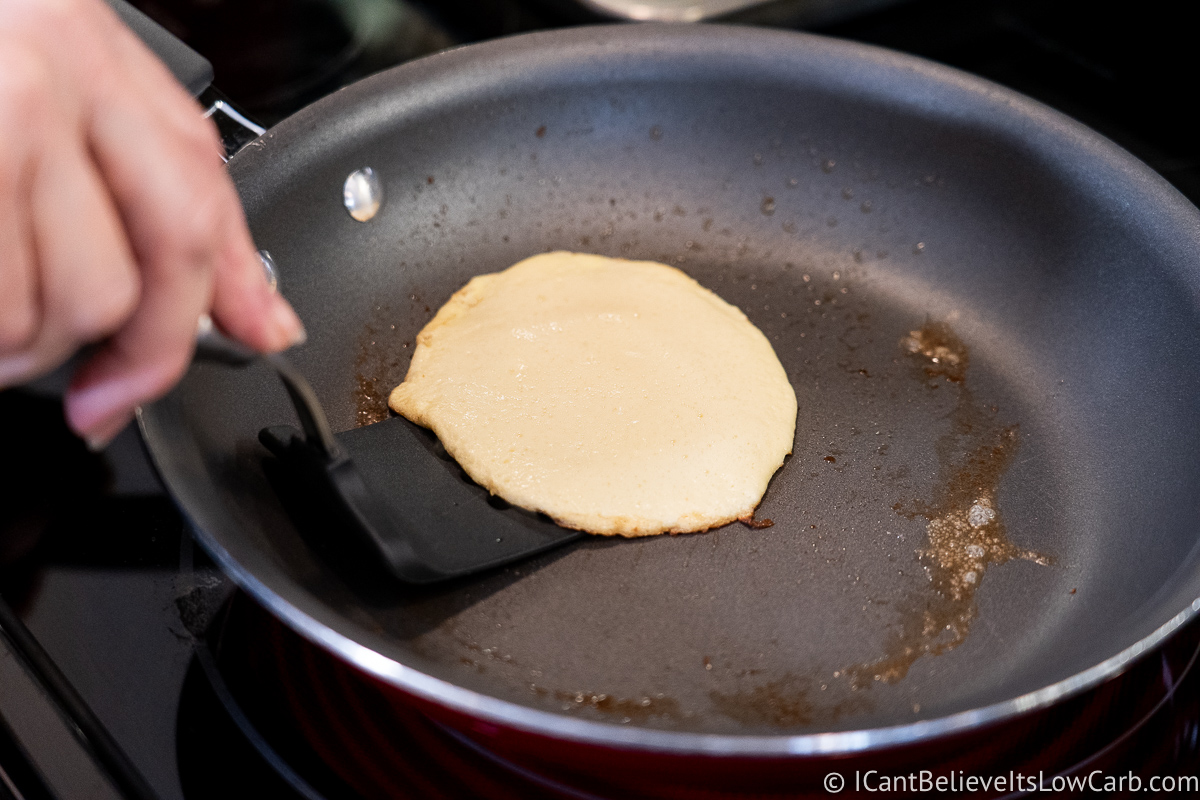 Flipping Cream Cheese Pancake