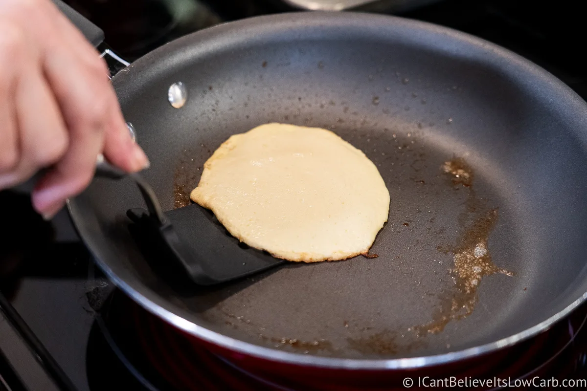 Flipping Cream Cheese Pancake