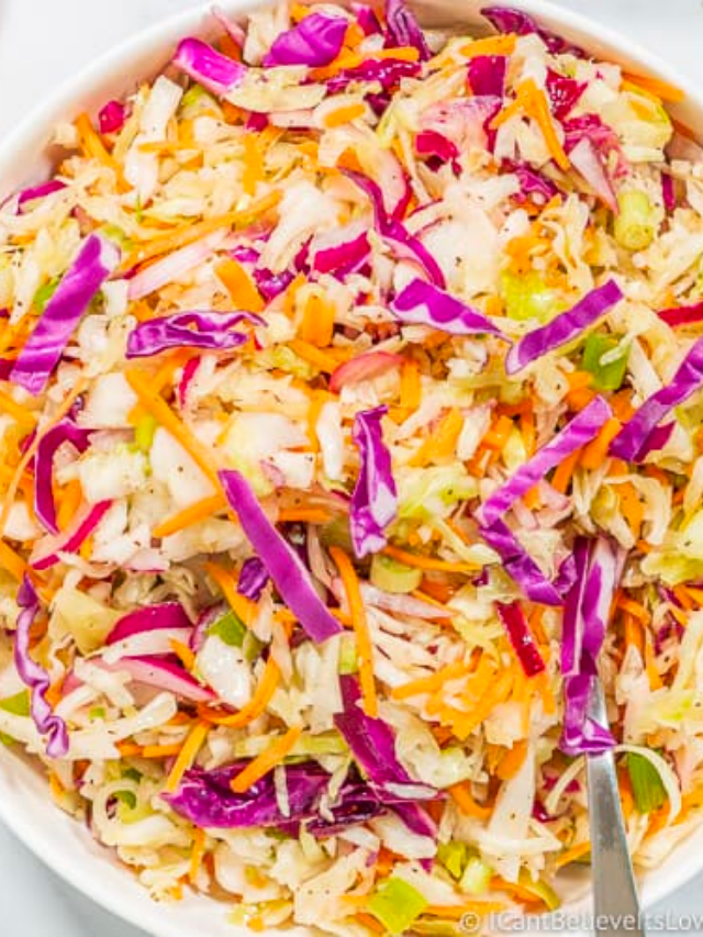 Easy Low Carb Coleslaw Recipe Keto, Vegan, No Mayo