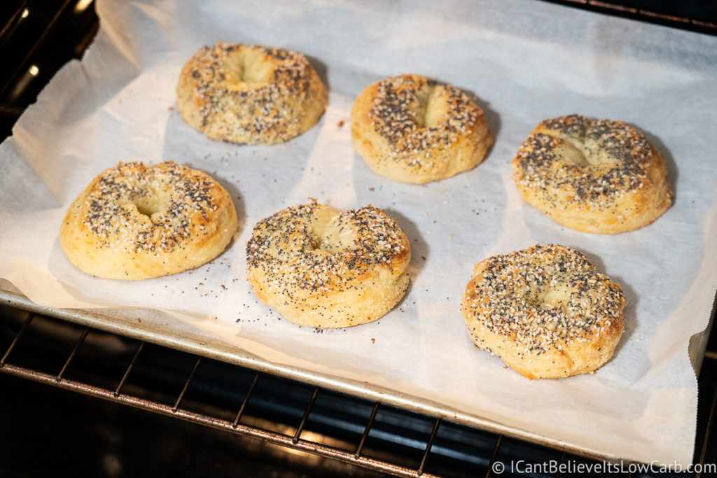 Cooking Low Carb Keto Bagels in the oven