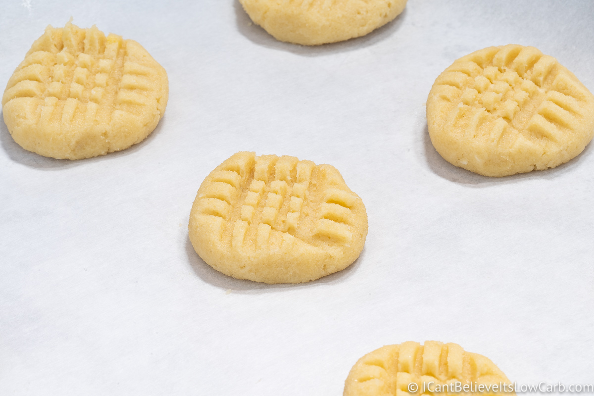 Keto Butter Cookies before baking in the oven