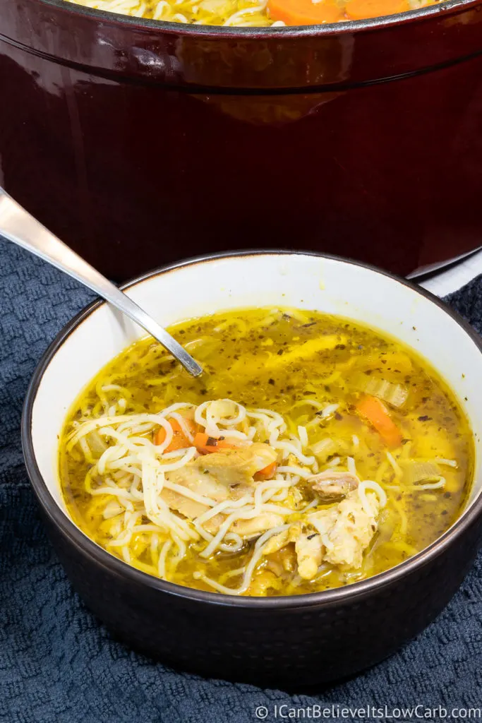 Easy Low Carb Chicken Noodle Soup Recipe