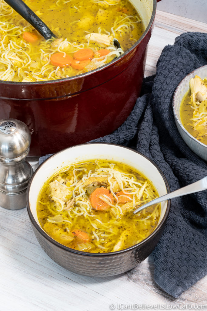 Easy Keto Chicken Noodle Soup Recipe