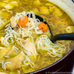 Keto Chicken Noodle Soup with vegetables