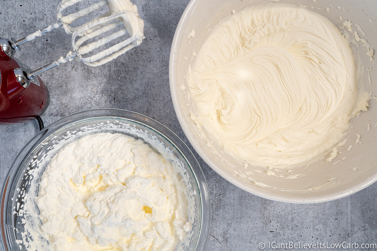 Cream ingredients with the whipped cream