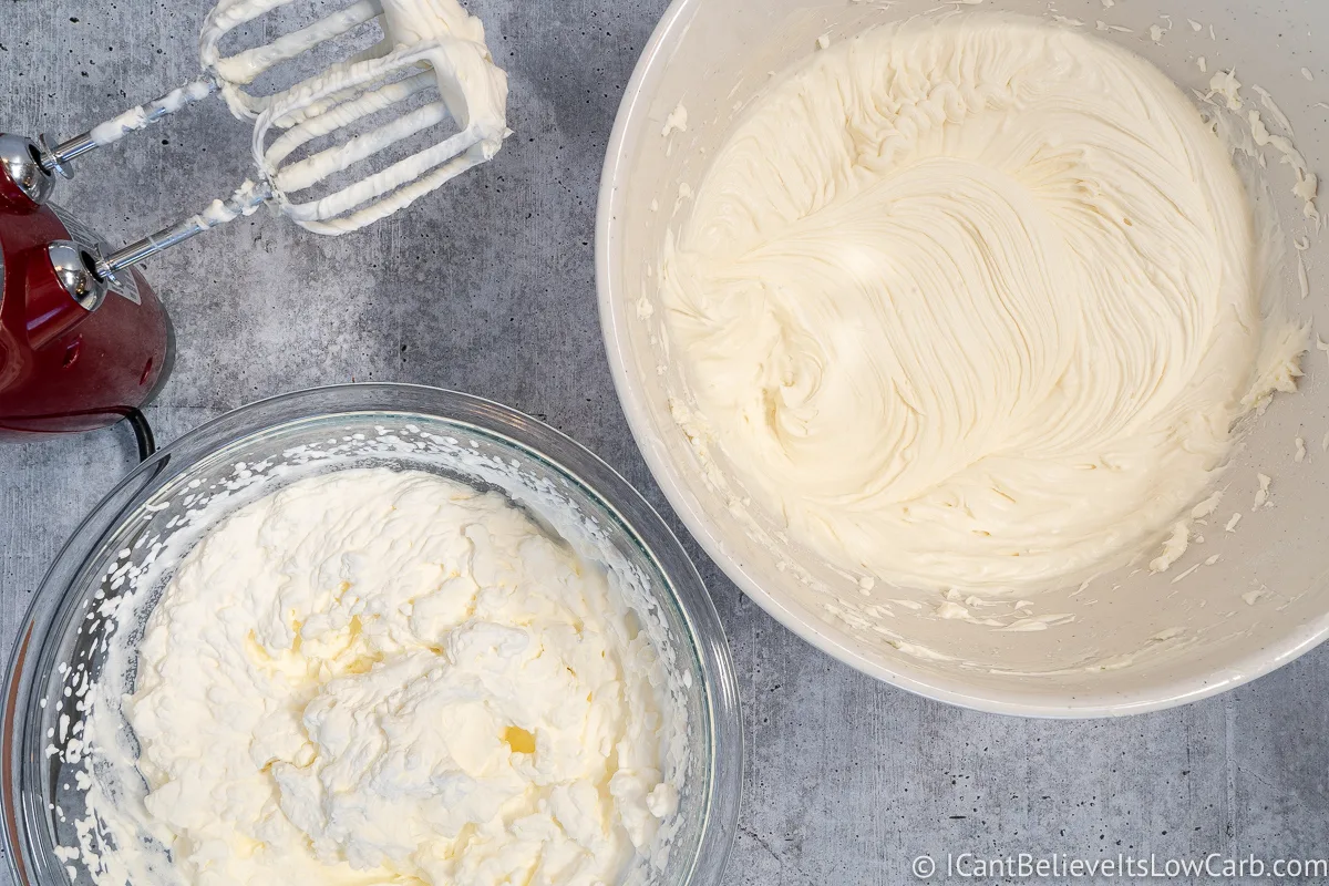 Cream ingredients with the whipped cream