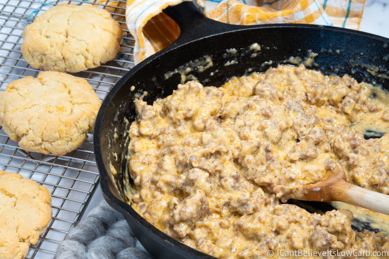 Best Keto Biscuits and Gravy Recipe (Low Carb & GlutenFree)