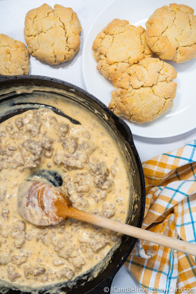 Easy Keto Biscuits and Gravy